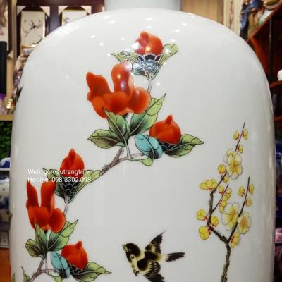 BÌNH HỌA TIẾT CHIM HOA